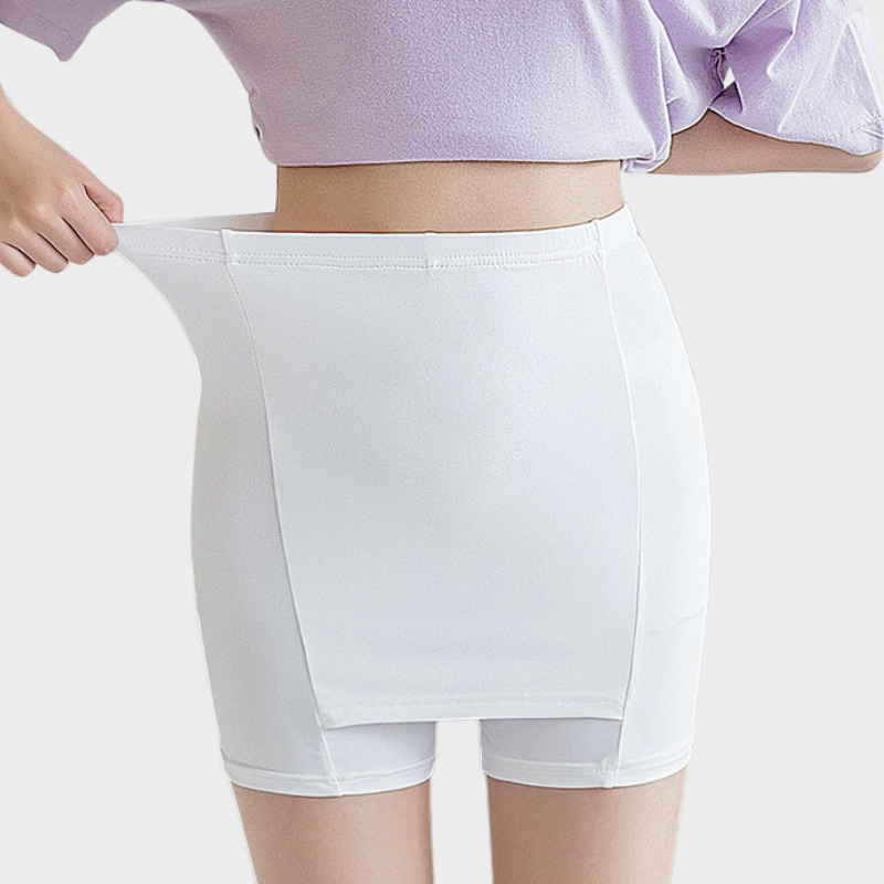 Biały wyszczuplający spódnico-szort pod sukienkę