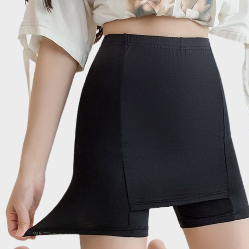 Jupe short sous robe noir pour femme