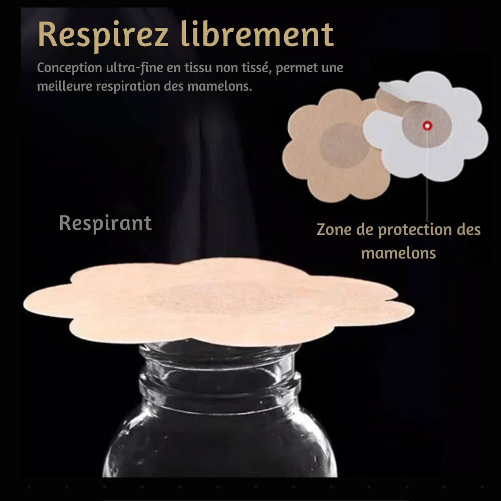 100 cienkich i oddychających osłonek na sutki