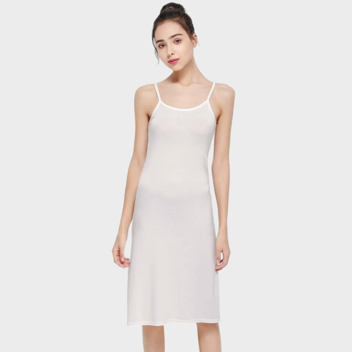 Fond de robe blanc mi - long - M