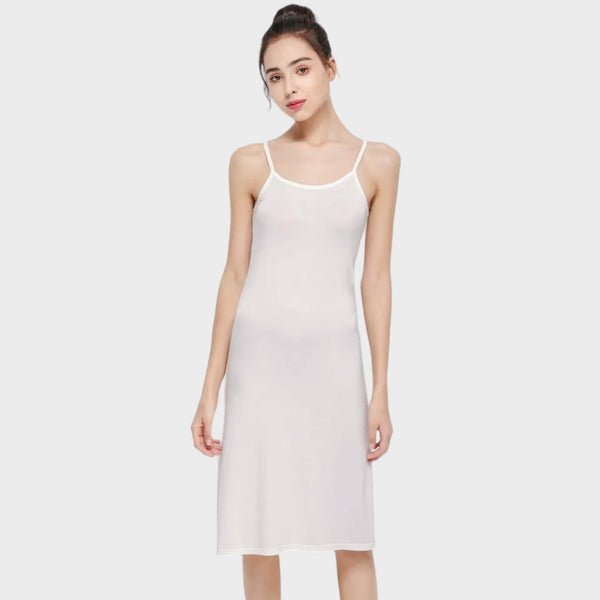 Fond de robe blanc mi - long - M
