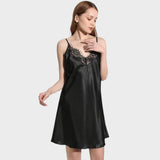 Fond de robe dentelle noir - S