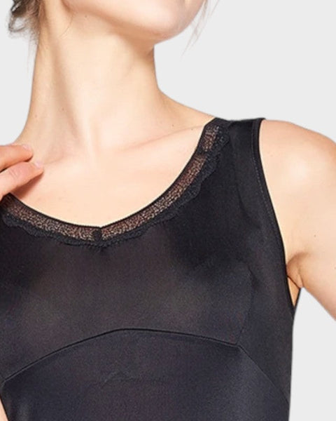 Fond de robe en soie noire zoom