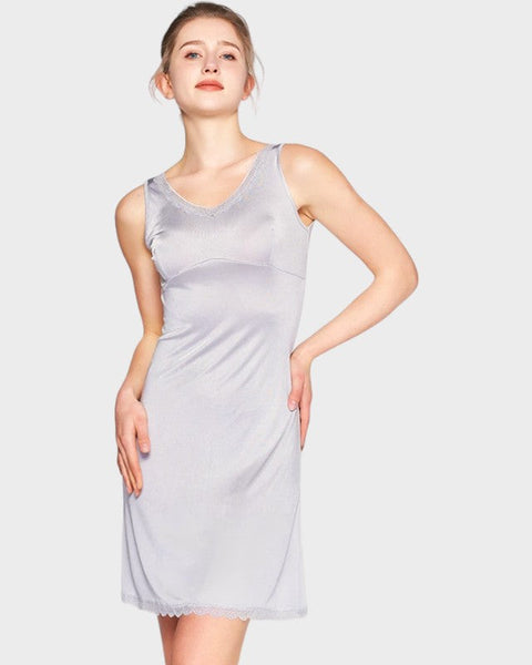 Fond de robe gris argentée - M