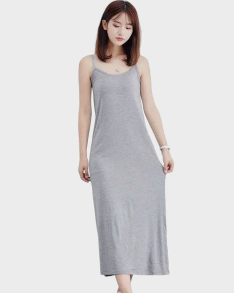 Fond de robe invisible longue - Gris / M