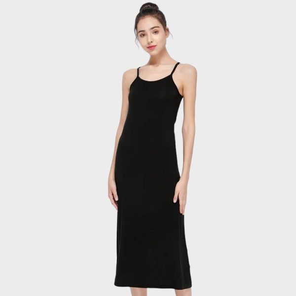 Fond de robe long noir - M