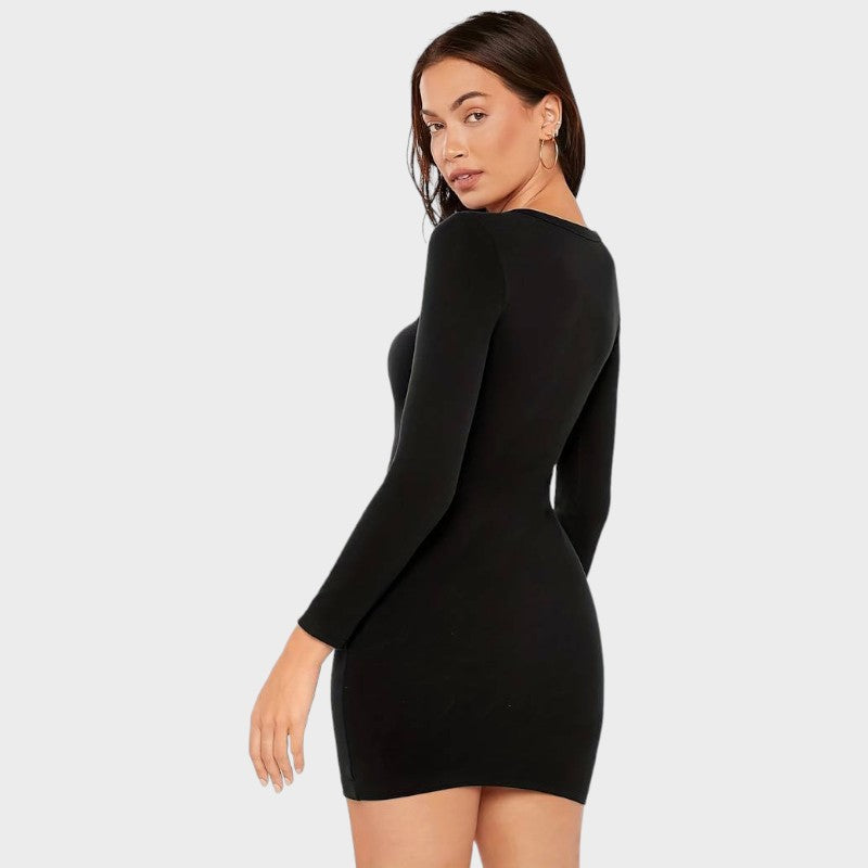 Fond de robe manche longue dos