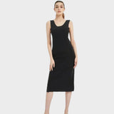 Fond de robe noir longue face