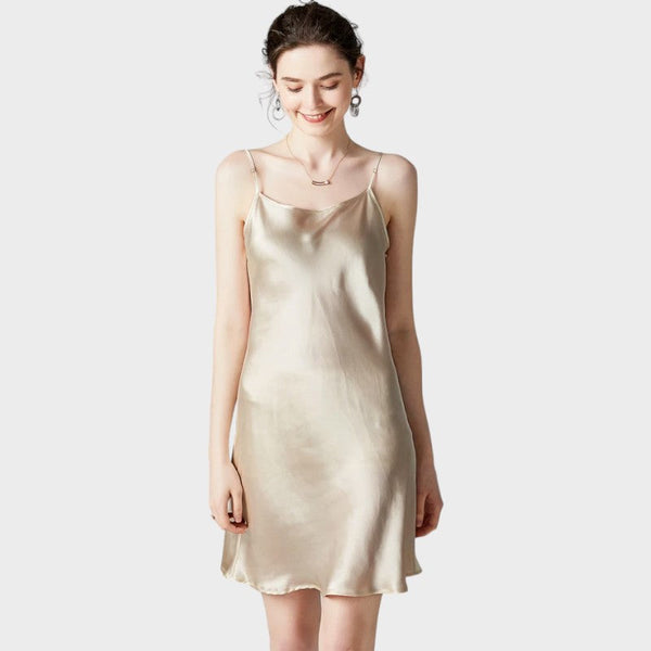 Fond de robe soie beige - M
