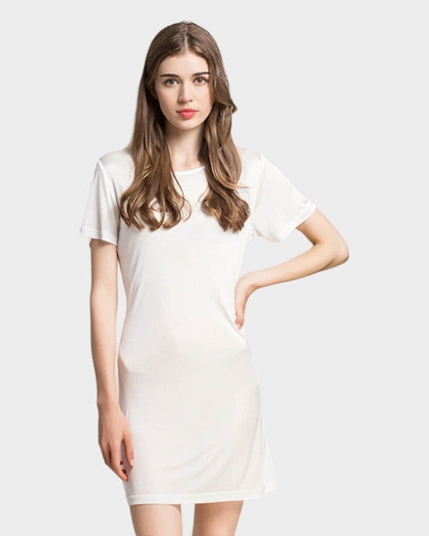 Fond de robe soie blanche