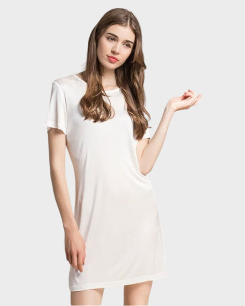 Fond de robe soie blanche - Blanc / M