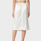 Jupon sous robe dentelle blanc dos