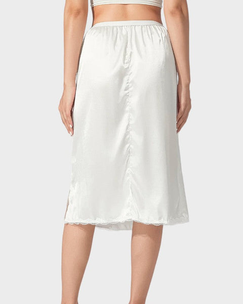 Jupon sous robe dentelle blanc dos