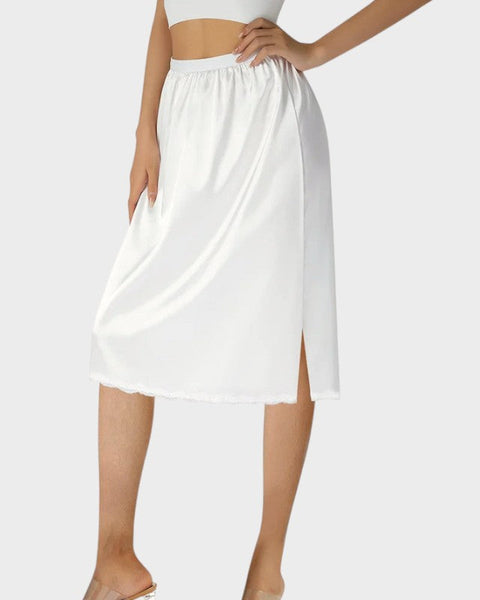 Jupon sous robe dentelle blanc - S