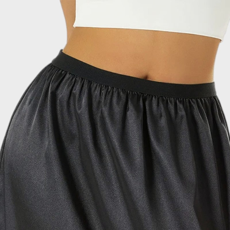 Jupon sous robe fluide noir zoom