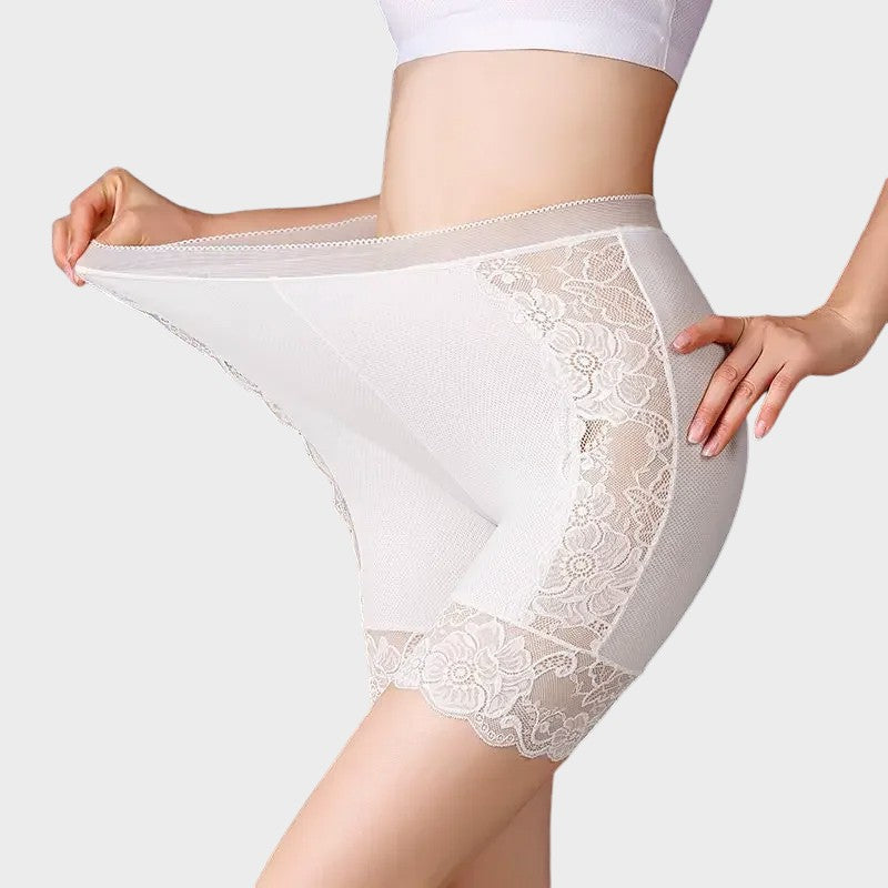 Short blanc sous robe grand taille