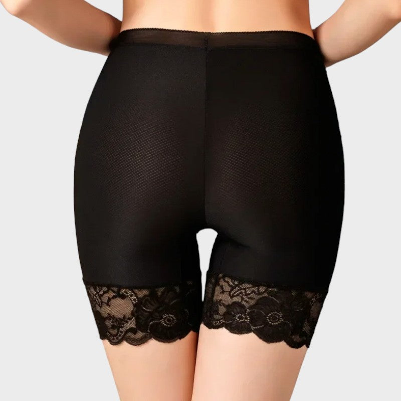 Short dentelle sous robe dériere